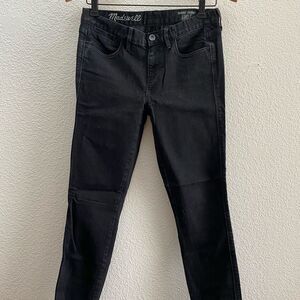 Madewell Skinny Skinny Ankle Black Wash Jeans 26 Mid-Rise